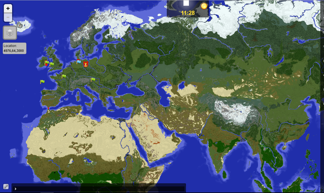 I built the world map : r/Minecraft