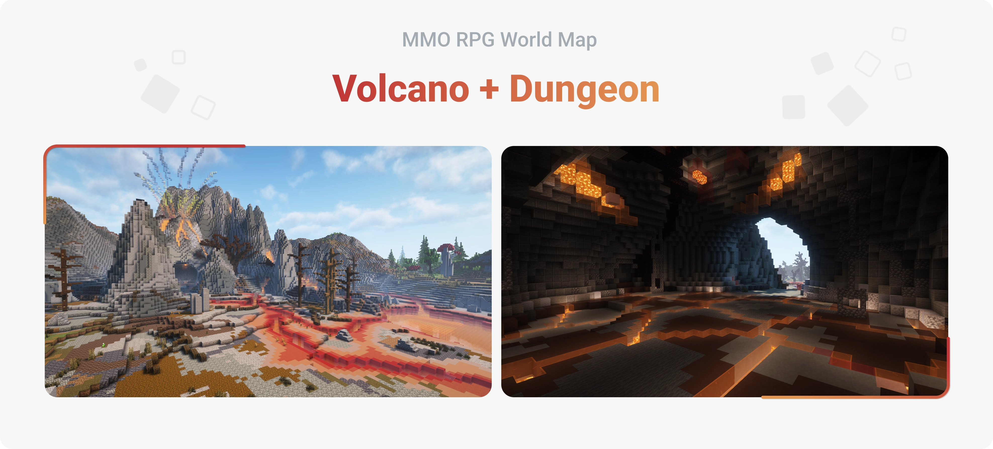 MMO RPG World Map - Volcano + Dungeon