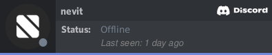 Nevit's Discord Profile Status
