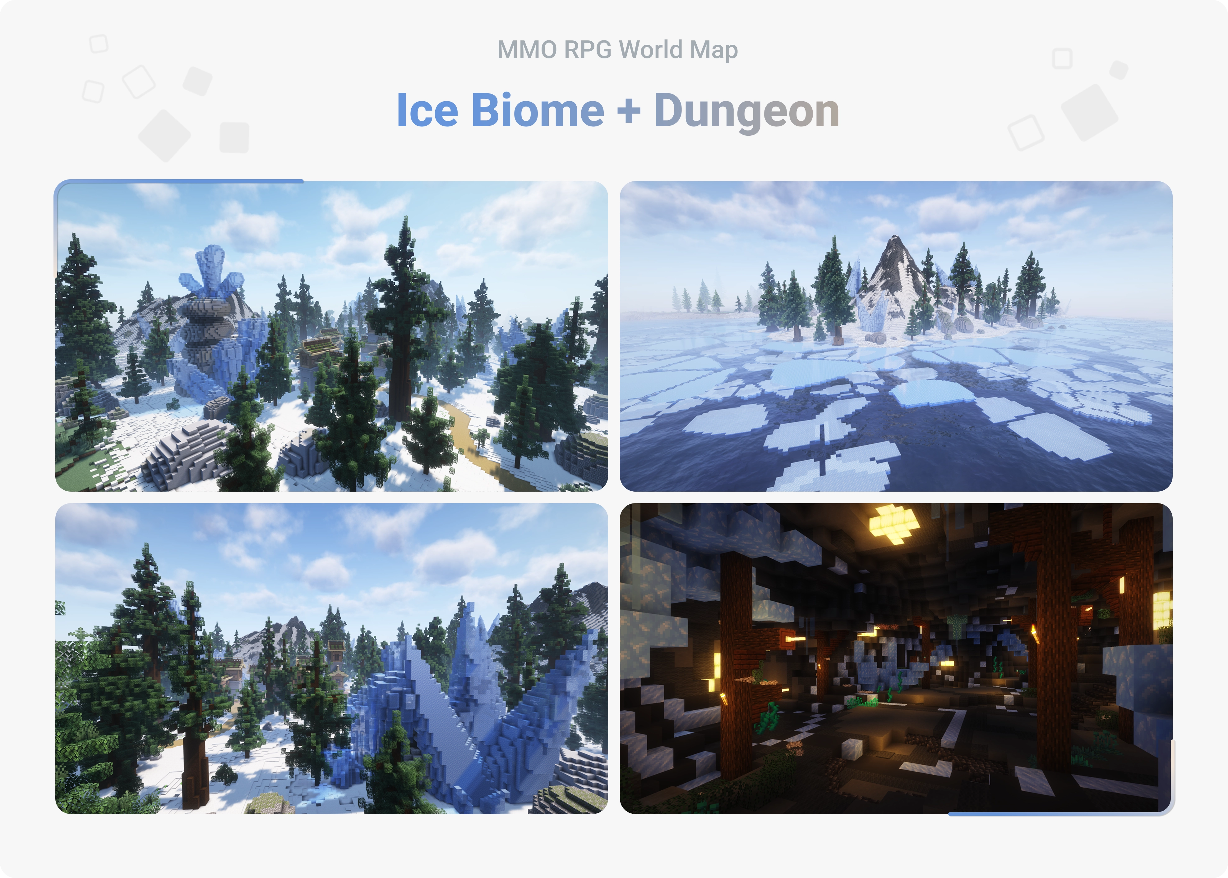 MMO RPG World Map - Ice Biome + Dungeon