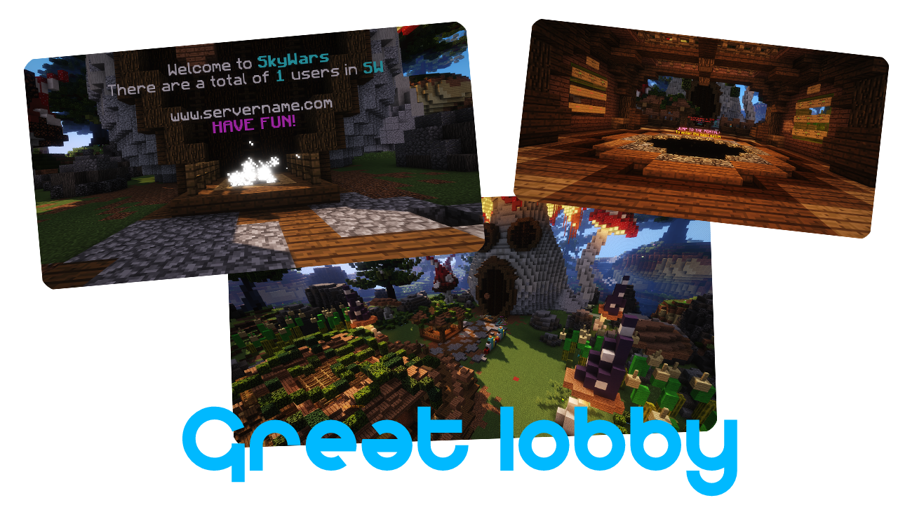 SERVER - Minecraft MINIGAMES「PREMADE SERVER DOWNLOAD」// SEE pics in  description