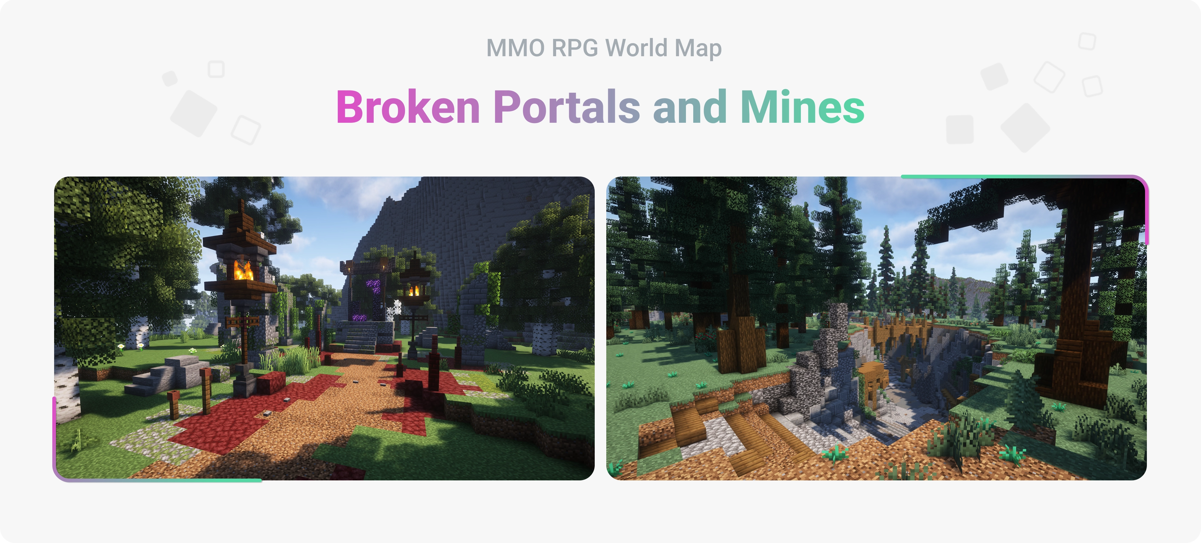 MMO RPG World Map - Broken Portals and Mines